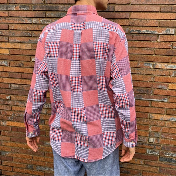 Rare patchwork madras button-up - Picture 2 of 4